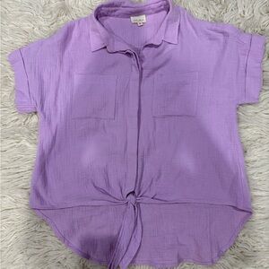1.4.3. Story by Line Up Purple Button-Down Shirt